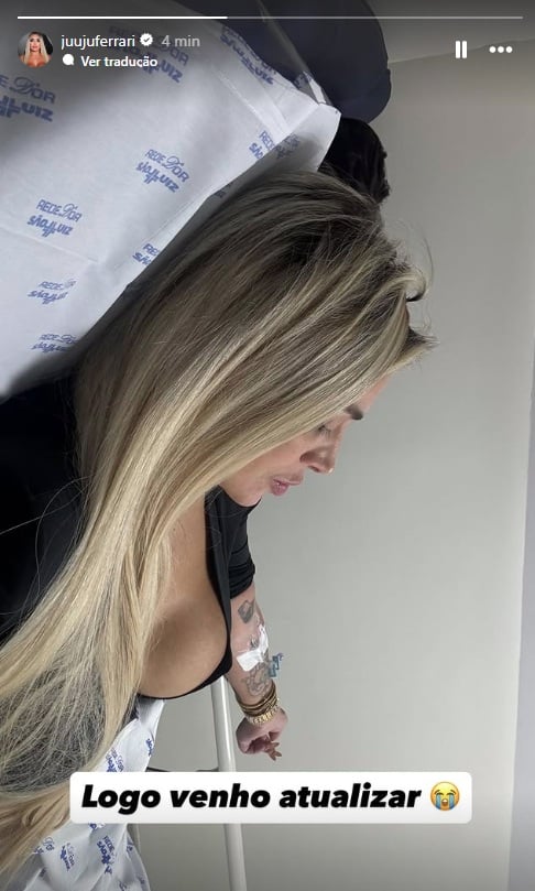  Juju Ferrari foi hospitalizada por Reprodução/Instagram