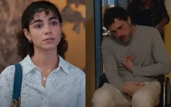 Ana Clara (Samantha Jones) e Leonardo (Guilherme Magon) em 'Vale Tudo' por Reprodução