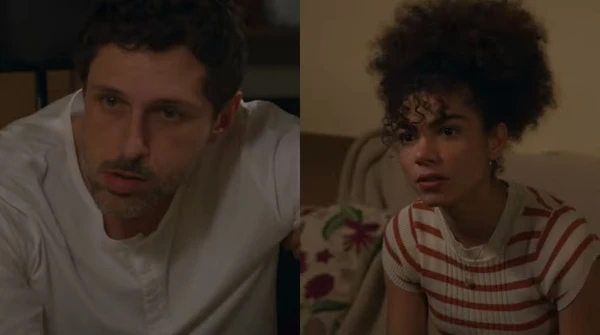 Ana Clara (Samantha Jones) e Leonardo (Guilherme Magon) em 'Vale Tudo' por Reprodução