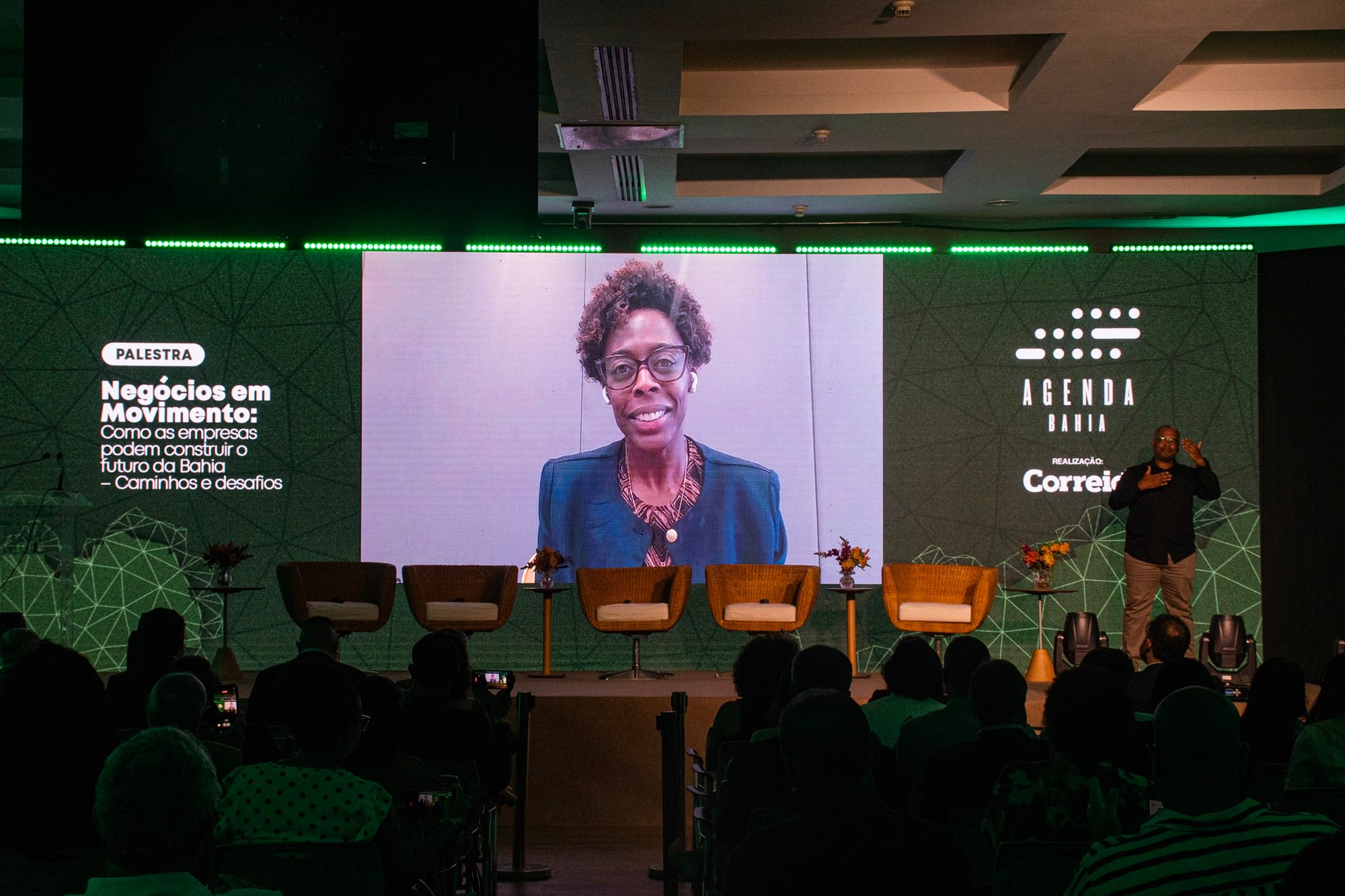 A especialista em estratégias de sustentabilidade e práticas ESG Rosane
Santos destacou a importância da educação  por Lucas Assis