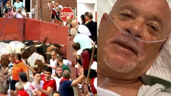Jornalista é atacado por touros em festival e fica com costelas quebradas