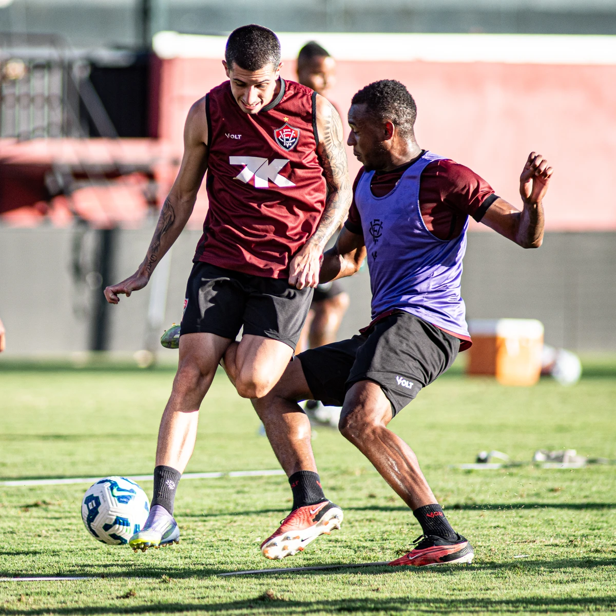 Quarta sessão de treino do Vitória sob as ordens de Rodrigo Chagas por Victor Ferreira/EC Vitória