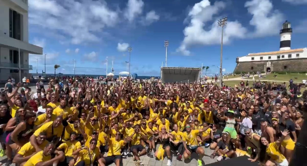 Evento da Smart Fit no Farol da Barra