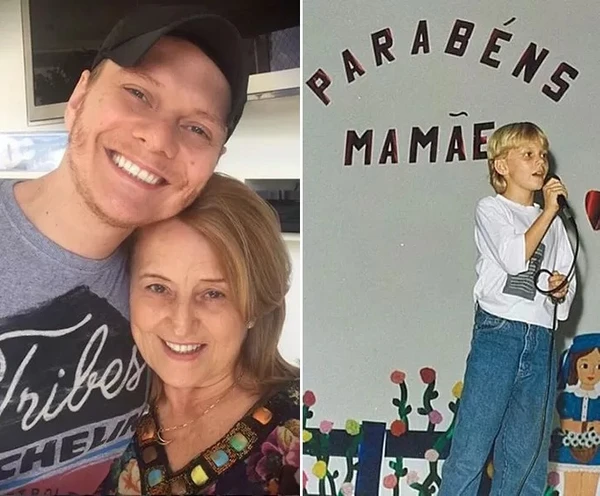 Michel cantou música em homenagem à mãe no dia das mães por Arquivo Pessoal