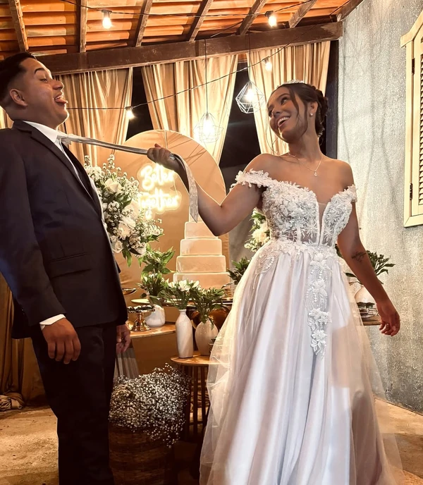 Ana Alice no casamento por Reprodução/Instagram