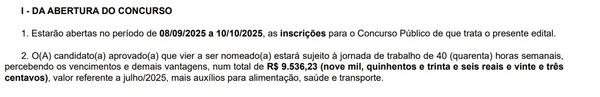 Confira detalhes do edital do TJ-SP  por Captura de tela 