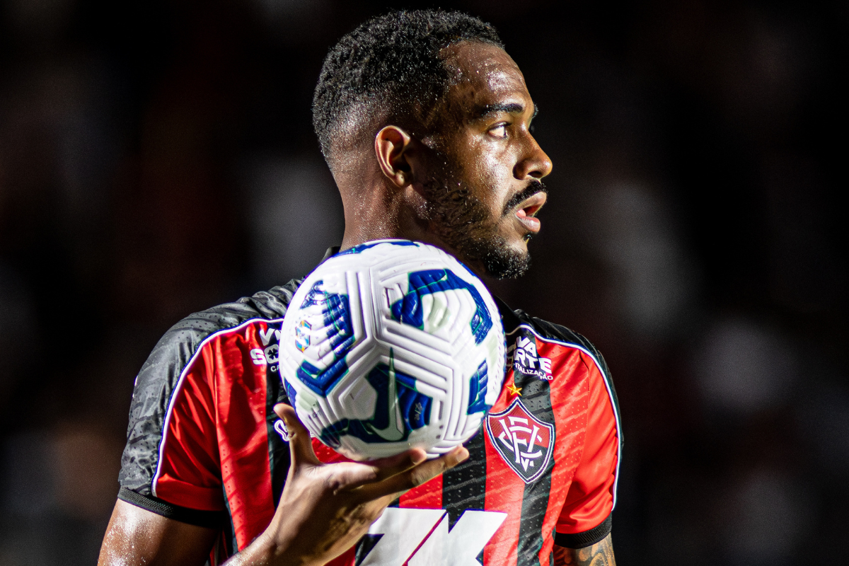 Edu na partida contra o Atlético-MG por Victor Ferreira/EC Vitória