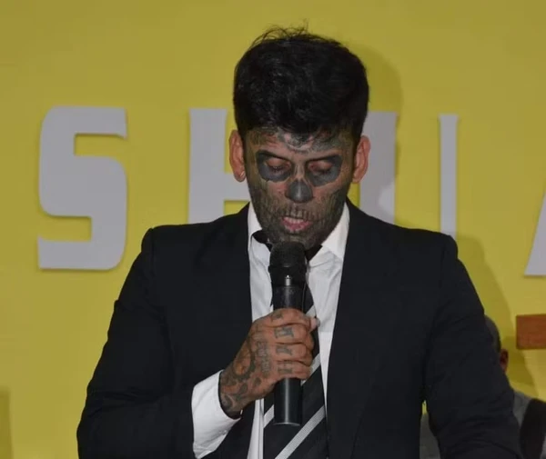 Leandro de Souza, o homem mais tatuado do Brasil  por Reprodução/Arquivo Pessoal 