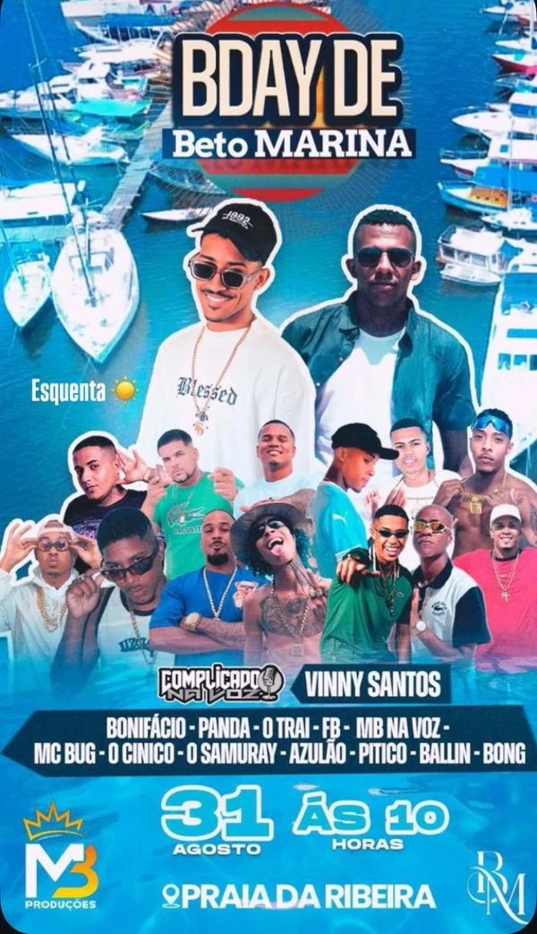 Show era realizado no mar por Reprodução / Redes sociais