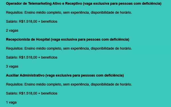 Veja vagas por Reprodução