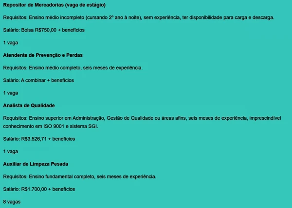 Veja vagas por Reprodução