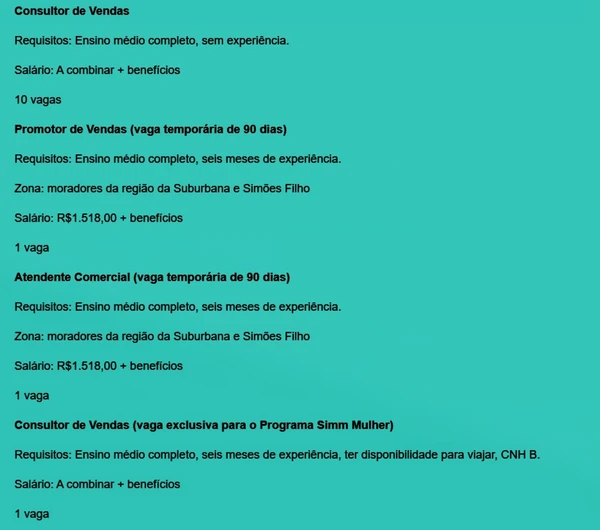 Veja vagas por Reprodução