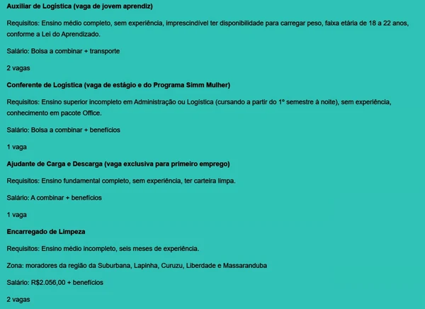 Veja vagas por Reprodução