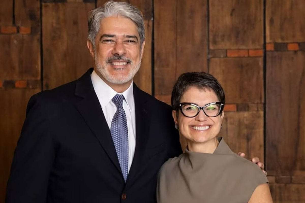 William Bonner e Sandra Annenberg por Reprodução / Redes Sociais