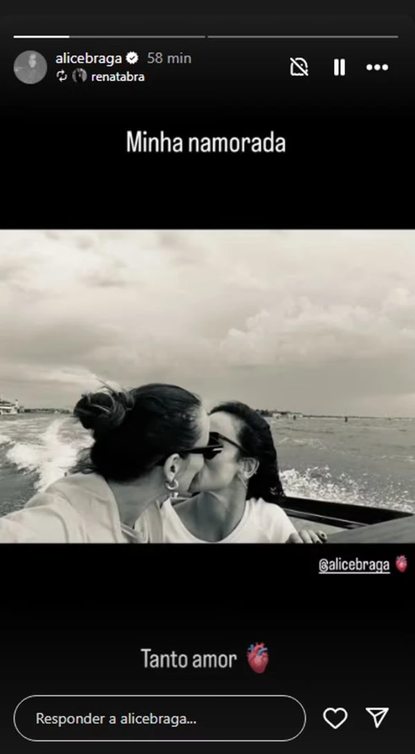Alice Braga recebe homenagem da namorada: "Tanto amor" por Reprodução/Instagram