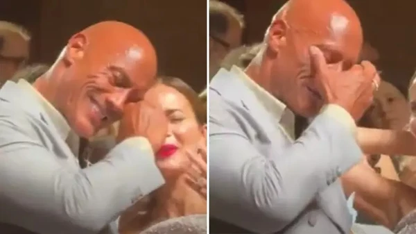 Dwayne Johnson fica emocionado após receber 15 minutos de aplausos no Festival de Cinema de Veneza por novo filme  por Reprodução/Youtube