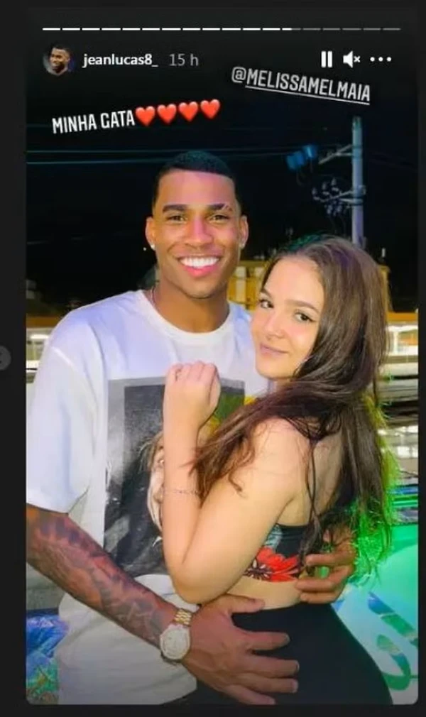 Jean Lucas e Mel Maia por Reprodução/Instagram