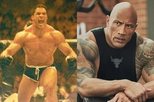 No longa "Coração de Lutador - The Smashing Machine", Dwayne Johnson interpreta Mark Kerr por Reprodução