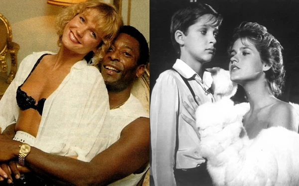 Xuxa com Pelé e com Marcelo Ribeiro no filme 'Amor Estranho Amor'