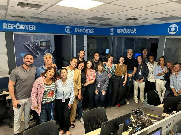 Bonner nos bastidores do Globo Repórter por Reprodução