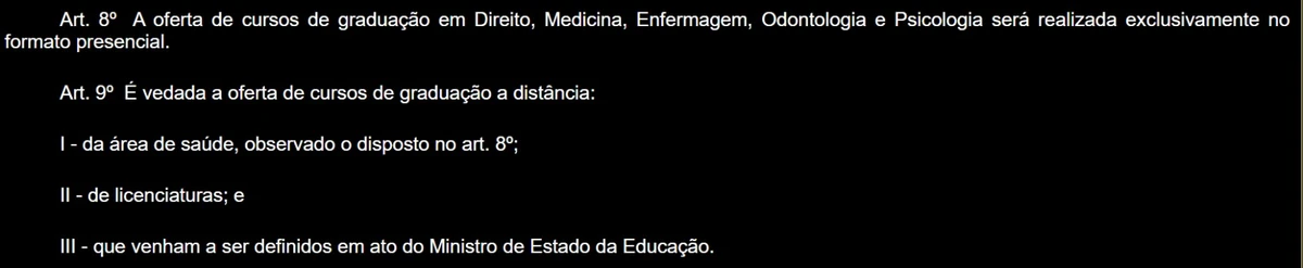 Veja o que diz portaria do MEC  por Captura de tela 