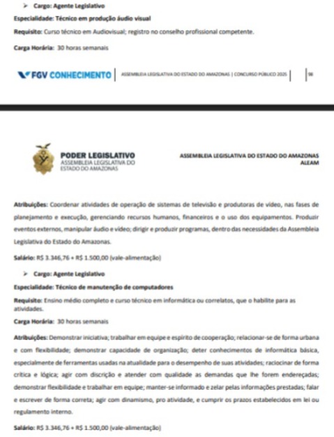 Veja vagas do concurso da Aleam  por Reprodução