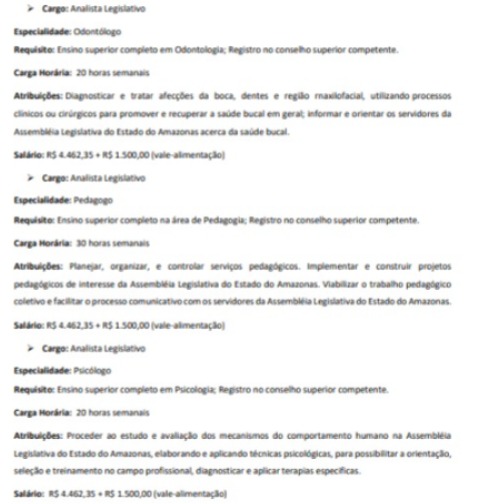 Veja vagas do concurso da Aleam  por Reprodução