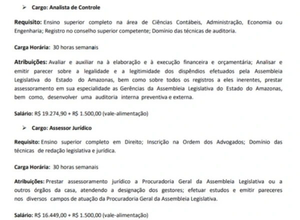 Veja vagas do concurso da Aleam  por Reprodução
