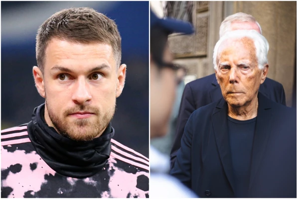 Aaron Ramsey e Giorgio Armani