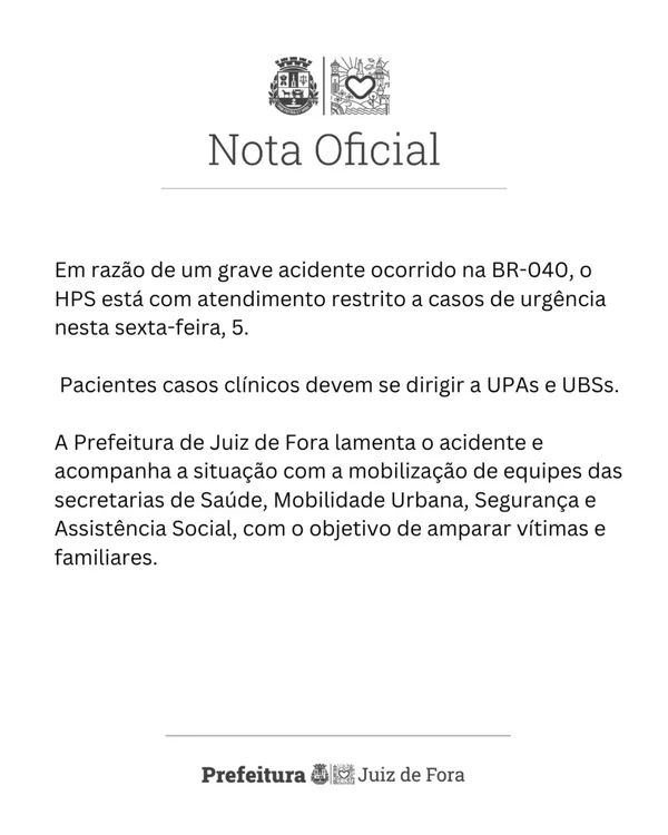 Acidente com dois ônibus em rodovia de Juiz de Fora 