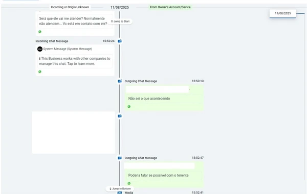 Troca de mensagens entre empresário e ex-coronel por Reprodução