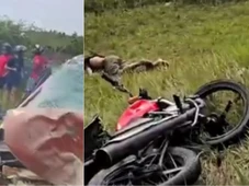 Imagem - Duas pessoas morrem após acidente grave entre carro e sete motos na BA-504
