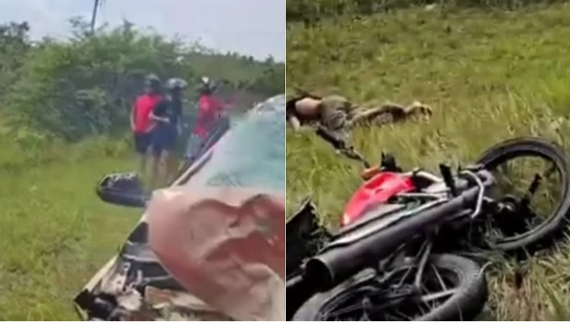 Imagem - Duas pessoas morrem após acidente grave entre carro e sete motos na BA-504