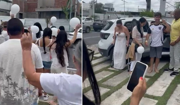 Médico baleado durante tentativa de assalto em Feira de Santana recebe alta e é homenageado na chegada em casa