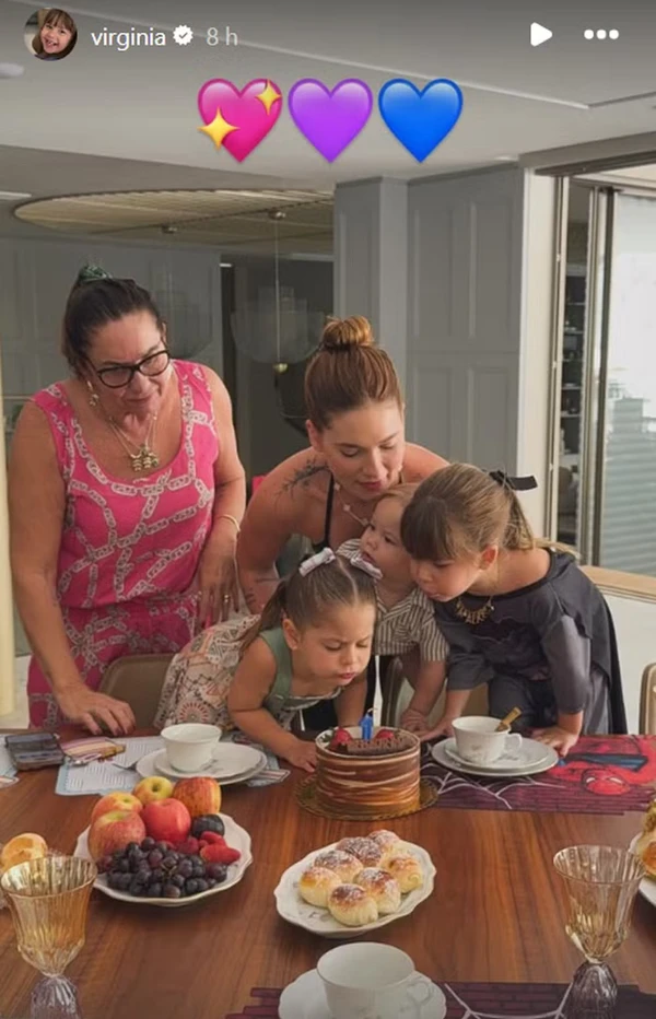 Aniversário de Zé Leornado com a mãe Virginia