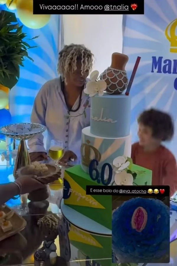 Bolo do aniversário de Mart'nália por Reprodução / Redes Sociais