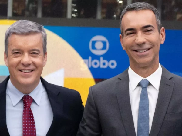 Roberto Kovalic e César Tralli por Reprodução/TV Globo