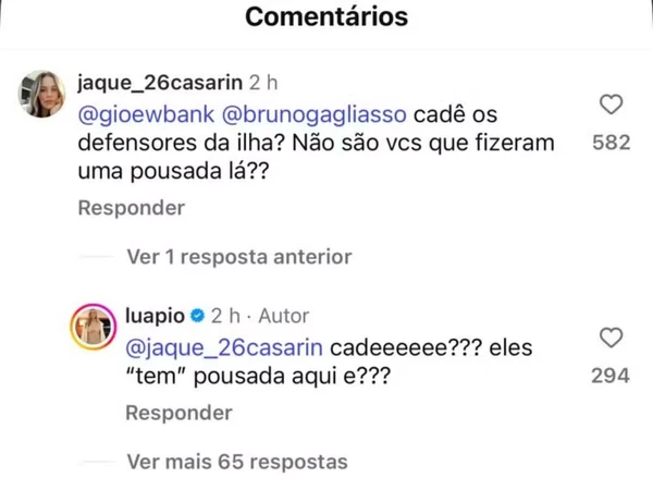 Comentário de Luana Piovani por Reprodução/Instagram