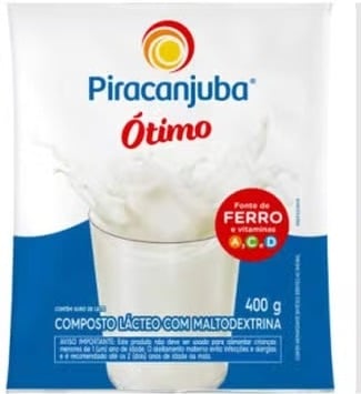 Embalagem do composto lácteo com maltodextrina  por Reprodução