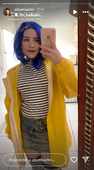 Maria Alice como Coraline por Reprodução