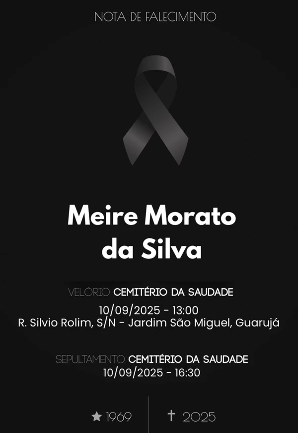 Comunicado do filho de Péricles, Lucas Morato, sobre falecimento da mãe por Reprodução/Redes Sociais 