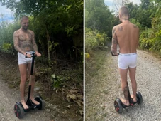 Imagem - Justin Bieber surge só de cueca passeando de diciclo: 'Carro do ovo'