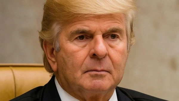 Luiz Fux com cabelo a la Trump por Reprodução
