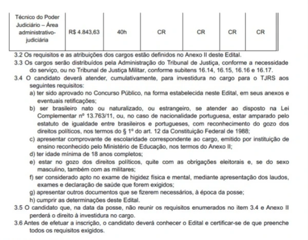 Veja mais informações do Concurso do TJ-RS por Reprodução