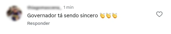 Comentários sobre fala do governador Jerônimo Rodrigues por Reprodução