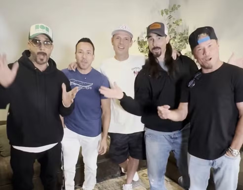 Integrantes do Backstreet Boys mandam recado para os brasileiros por Reprodução/Instagram
