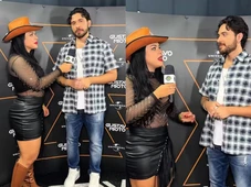Imagem - Jornalista fica nervosa e confunde Gustavo Mioto com Murilo Huff em entrevista