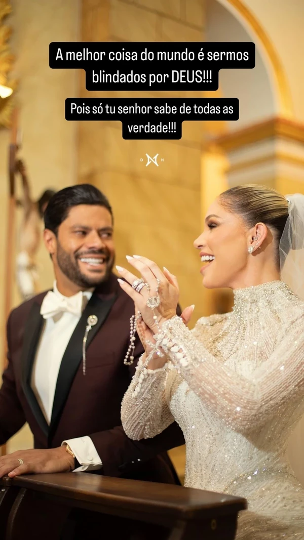 Casamento de Hulk Paraíba e Camila Ângelo por Reprodução/Instagram