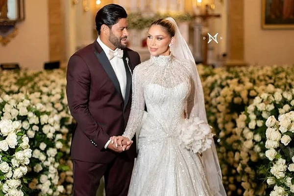 Casamento de Hulk Paraíba e Camila Ângelo por Reprodução/Instagram