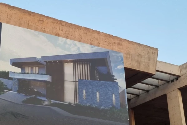 Outdoor na casa mostra projeto arquitetônico por Manuel Marçal/Metrópoles